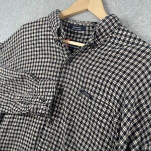 VTG Chaps Ralph Lauren Shirt Mens XL Blue Plaid Flannel Button Down Long Sleeve